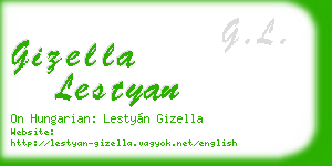 gizella lestyan business card