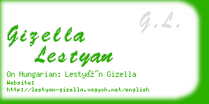 gizella lestyan business card